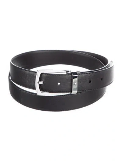 Pre-owned Montblanc Leather Belt In Black