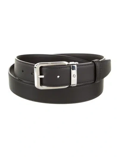 Pre-owned Montblanc Leather Belt In Black