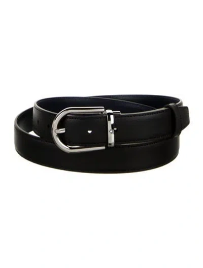 Pre-owned Montblanc Leather Belt In Black