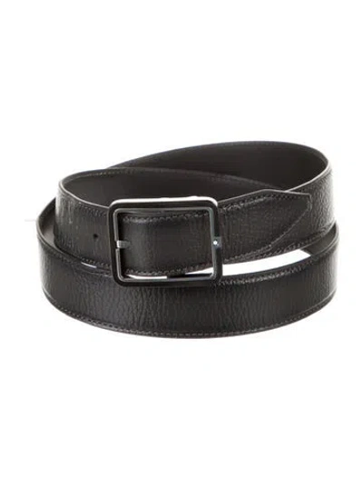 Pre-owned Montblanc Leather Belt In Black