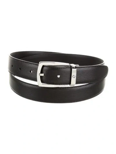 Pre-owned Montblanc Leather Belt In Black