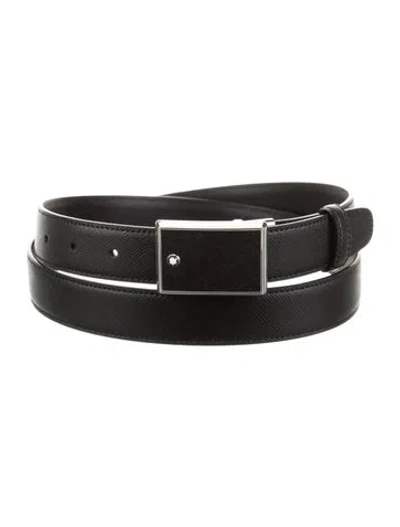 Pre-owned Montblanc Leather Belt In Black