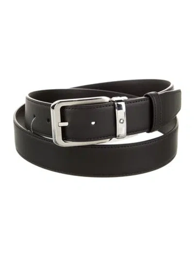 Pre-owned Montblanc Leather Belt In Black