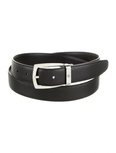 Pre-owned Montblanc Leather Belt In Black