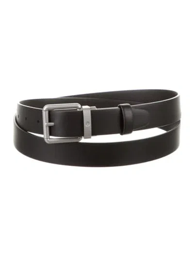 Pre-owned Montblanc Leather Belt In Black