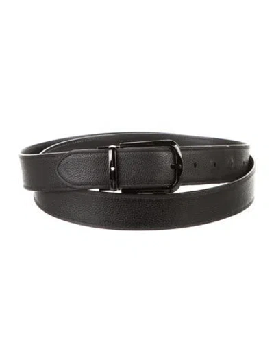 Pre-owned Montblanc Leather Belt In Black
