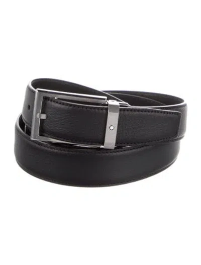 Pre-owned Montblanc Leather Belt In Black