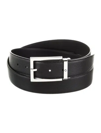 Pre-owned Montblanc Leather Belt In Black