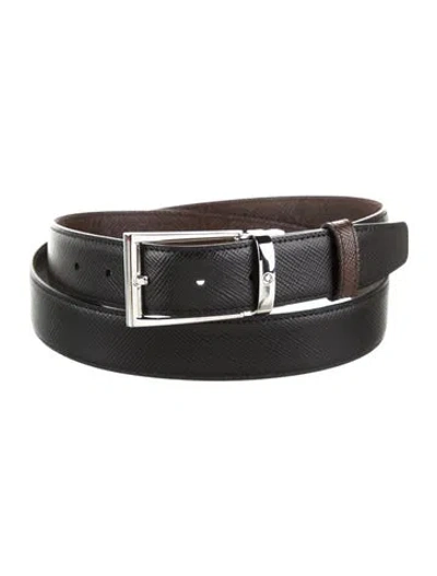 Pre-owned Montblanc Leather Belt In Black