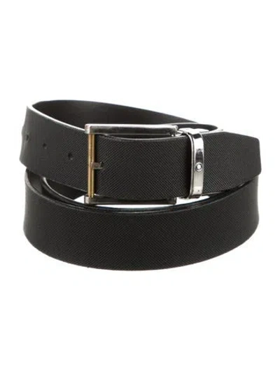 Pre-owned Montblanc Leather Belt In Black
