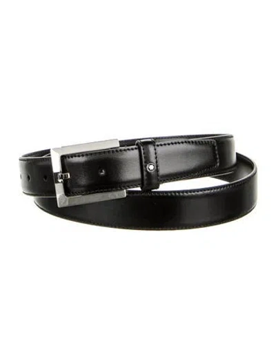 Pre-owned Montblanc Leather Belt In Black