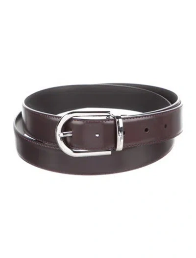 Pre-owned Montblanc Leather Belt In Black