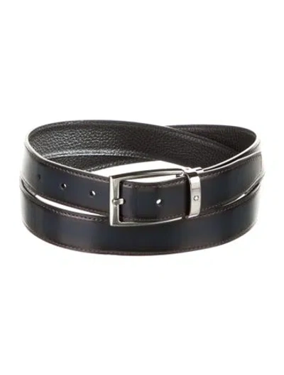 Pre-owned Montblanc Leather Belt In Black
