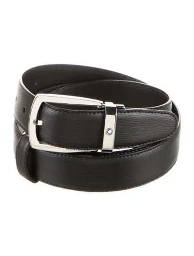 Pre-owned Montblanc Leather Belt In Black