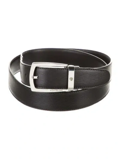 Pre-owned Montblanc Leather Belt In Black