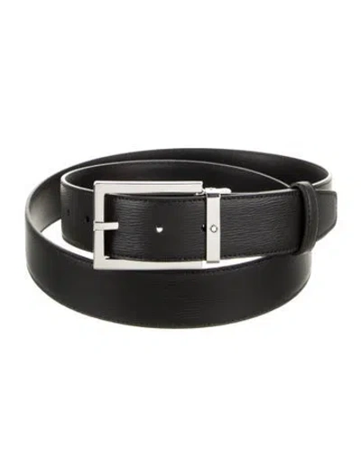 Pre-owned Montblanc Leather Belt In Black