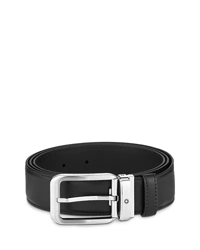 Montblanc Leather Belt In Black