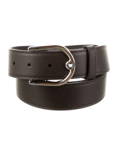 Pre-owned Montblanc Leather Belt In Brown