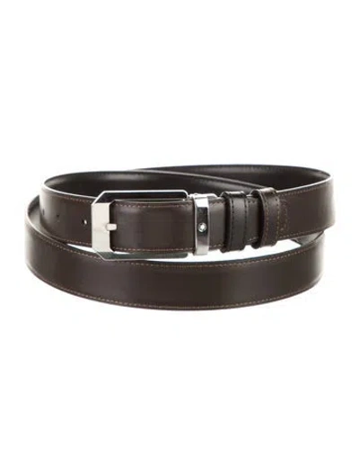 Pre-owned Montblanc Leather Belt In Brown