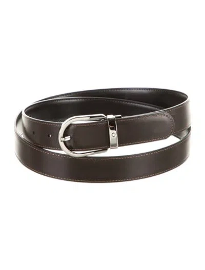 Pre-owned Montblanc Leather Belt In Brown