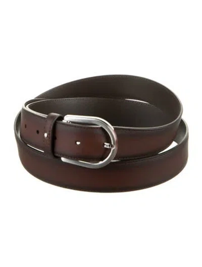 Pre-owned Montblanc Leather Belt In Brown