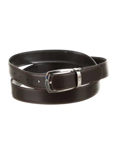Pre-owned Montblanc Leather Belt In Brown