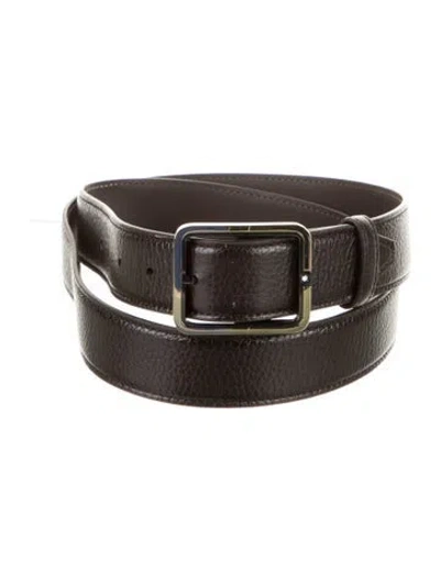 Pre-owned Montblanc Leather Belt In Brown