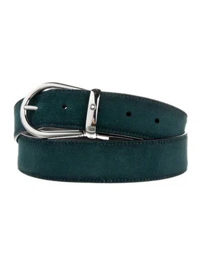 Pre-owned Montblanc Leather Belt In Green