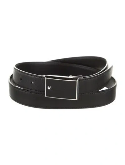 Pre-owned Montblanc Leather Belt Kit In Black
