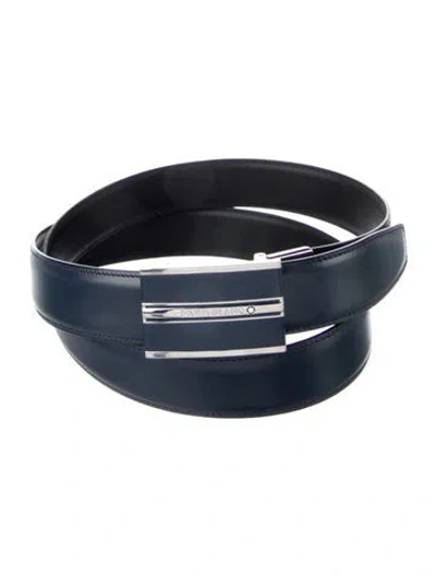 Pre-owned Montblanc Leather Belt Kit In Black