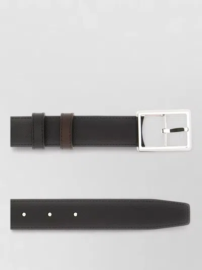 Montblanc Leather Belt Reversible Adjustable Textured Design In Gold