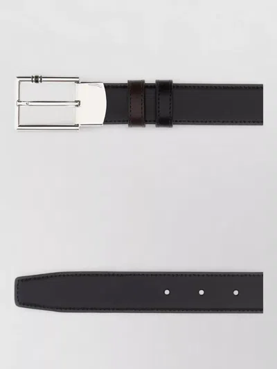 Montblanc Leather Belt Reversible Design Dual Side In Black