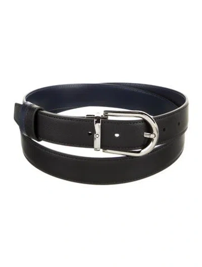 Pre-owned Montblanc Leather Belt W/ Tags In Multi