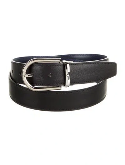 Pre-owned Montblanc Leather Belt W/ Tags In Multi