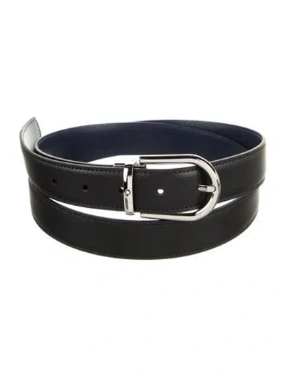 Pre-owned Montblanc Leather Belt W/ Tags In Multi