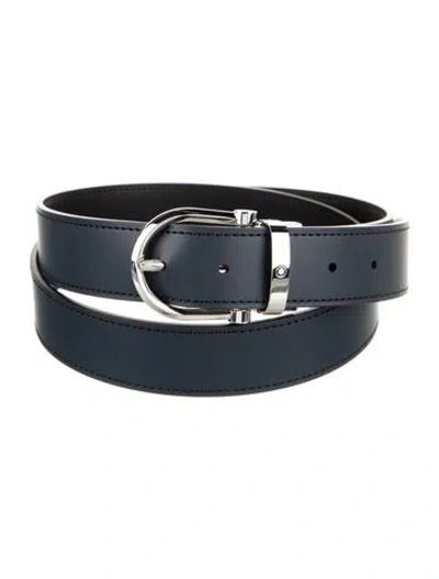 Pre-owned Montblanc Leather Belt W/ Tags In Multi