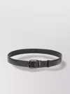 Montblanc Leather Belt With Adjustable Length And Textured Finish In Grey