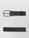 Montblanc Leather Belt With Textured Pattern And Metal Buckle