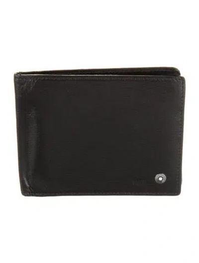 Pre-owned Montblanc Leather Bifold Wallet In Black