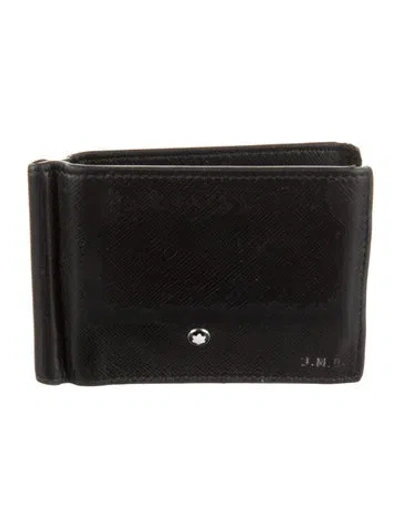 Pre-owned Montblanc Leather Bifold Wallet In Black