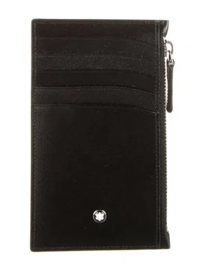 Pre-owned Montblanc Leather Bifold Wallet In Black