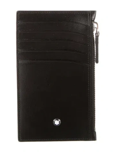 Pre-owned Montblanc Leather Bifold Wallet In Black