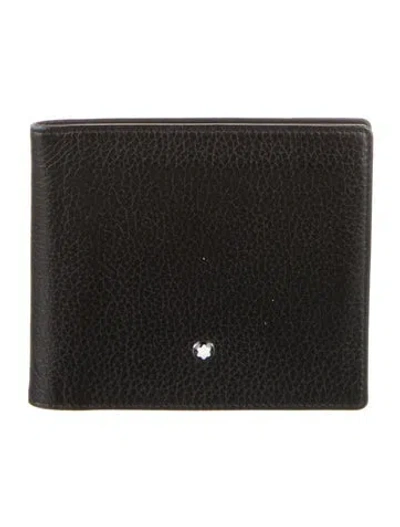 Pre-owned Montblanc Leather Bifold Wallet In Black