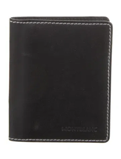 Pre-owned Montblanc Leather Bifold Wallet In Black