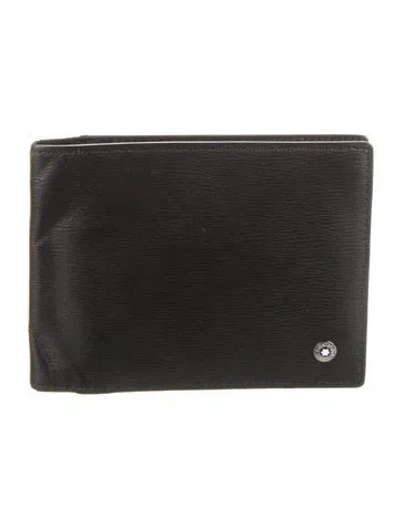 Pre-owned Montblanc Leather Bifold Wallet In Black