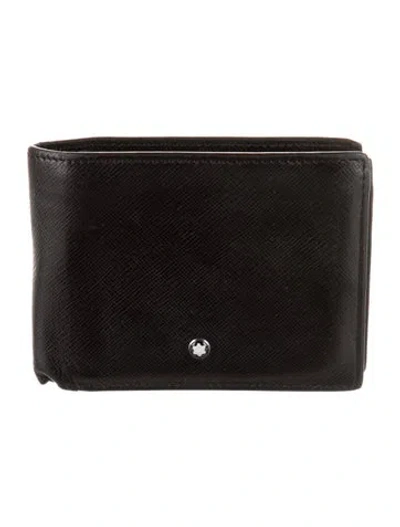 Pre-owned Montblanc Leather Bifold Wallet In Black