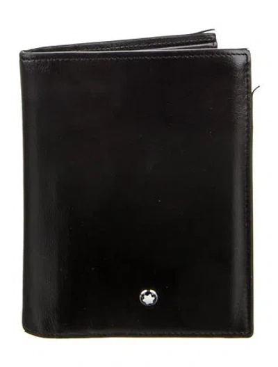 Pre-owned Montblanc Leather Bifold Wallet In Black