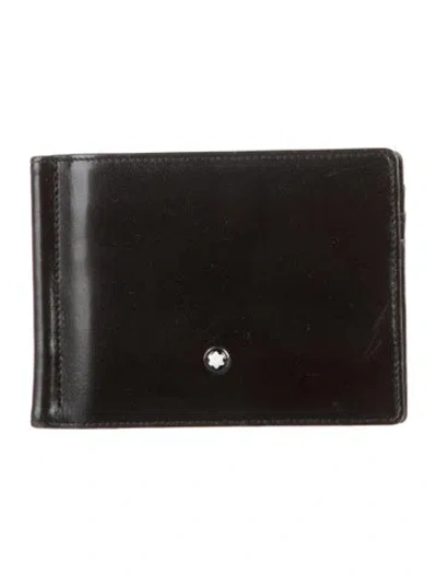 Pre-owned Montblanc Leather Bifold Wallet In Black