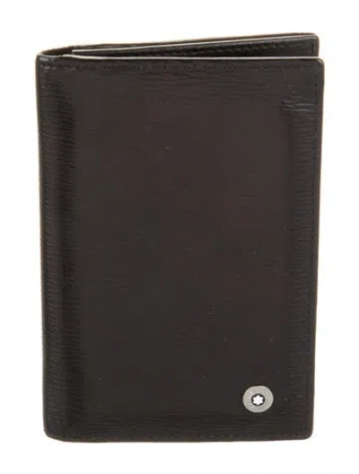 Pre-owned Montblanc Leather Bifold Wallet In Black