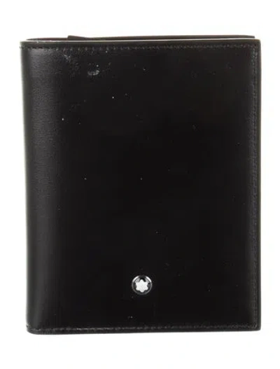Pre-owned Montblanc Leather Bifold Wallet In Black